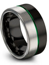 Guy Wedding Bands Black Groove Tungsten Black Wedding Ring