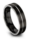 Black Bands for Female Wedding Rings Tungsten Wedding Rings 6mm Minimalist - Charming Jewelers