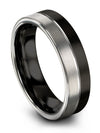 Wedding Rings for Couples Men Wedding Ring Tungsten Black 6mm Love Bands - Charming Jewelers