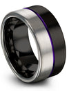 Engagement Band Promise Band Set Tungsten Band for Guys 10mm Brushed Marriage - Charming Jewelers