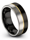 Guys Promise Band Sets Black Tungsten Engagement Bands Couple Band Black - Charming Jewelers