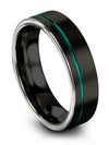 Girlfriend and Wife Wedding Rings Set Tungsten Black Ring Cute Black Band - Charming Jewelers