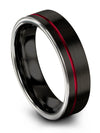 Black Bands for Female Wedding Rings Tungsten Wedding Rings 6mm Minimalist - Charming Jewelers