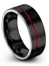 His and Him Rings Wedding Black Guys Tungsten Black Wedding Rings Matching - Charming Jewelers