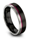 Black Matching Wedding Ring Tungsten Couples Ring Her