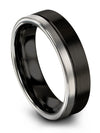 Couple Wedding Ring Tungsten Flat Rings Woman&#39;s Black Men Rings Couples - Charming Jewelers