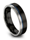 Wedding Rings Black for Girlfriend Tungsten Bands for Ladies Custom Small 6mm - Charming Jewelers