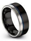 Wedding Band Matching Set Tungsten Wedding Band Black Set of Rings for Ladies - Charming Jewelers