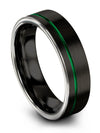 Couples Promise Band Tungsten Wedding Bands Set Female Rings and Black 3rd - - Charming Jewelers