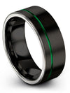 Black Unique Lady Wedding Rings Tungsten Wedding Rings Sets for Womans 8mm Lady - Charming Jewelers