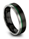 Wedding Ring Flat Engraved Tungsten Bands for Men Lady Metal Bands Black - Charming Jewelers