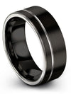 Engagement and Promise Rings Sets for Mens Black Tungsten Promise Rings Black - Charming Jewelers