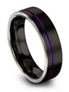 Black Wedding Ring Sets His and Girlfriend Tungsten Rings for Male Matte - Charming Jewelers