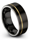 Wedding Bands Black Sets Tungsten Ring Wedding Wife and Girlfriend Personalized - Charming Jewelers