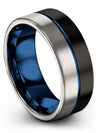 Male Unique Wedding Ring Tungsten Band Set Guys Gifts Marriage Gift - Charming Jewelers