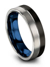 Small Wedding Ring Black Tungsten Band Midi Bands Black Set Black Anniversary - Charming Jewelers