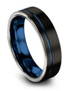 Black Two Tone Wedding Rings Lady Engagement Man Ring Tungsten Couple Matching - Charming Jewelers
