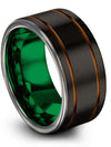 Black Wedding Sets for Womans Tungsten Girlfriend and Girlfriend Wedding Band - Charming Jewelers