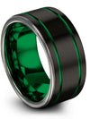 Men&#39;s Black Tungsten Carbide Promise Band Tungsten Matching Ring for Couples - Charming Jewelers