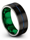 Wife and Wife Black Wedding Ring Sets Tungsten Wedding Rings Sets Simple - Charming Jewelers