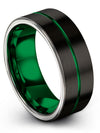 Ladies Black Tungsten Carbide Promise Rings Personalized Tungsten Ring Couple - Charming Jewelers