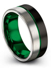Wedding Rings for Both Woman and Ladies Black Tungsten Carbide Rings Couples - Charming Jewelers