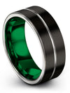Small Wedding Bands for Woman Tungsten Bands Men Black Ladies Unique Band - Charming Jewelers