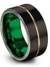 Black Bands for Ladies Promise Ring Guys Tungsten Wedding Rings Black Plated - Charming Jewelers
