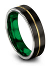 Female Wedding Ring Sets Mens Wedding Rings Tungsten Black 6mm Black Engagement - Charming Jewelers