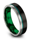 Wedding Band for Couple Black Tungsten Wedding Rings Polished Personalized - Charming Jewelers