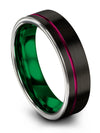 Anniversary Band Black and Gunmetal Male Ring Tungsten Carbide 6mm Black Band - Charming Jewelers