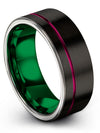 Matching Couple Promise Ring Promise Band Tungsten Carbide Bands 8mm Third His - Charming Jewelers