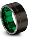 Unique Wedding Rings for Female Black 10mm Womans Tungsten