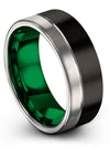Wedding Band Lady Black Wedding Ring Black Tungsten Carbide Engagement Male - Charming Jewelers