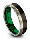 Black Wedding Rings Sets for Boyfriend and Wife Special Tungsten Band Mid - Charming Jewelers