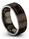 Wedding Couple Band Set Wedding Ring Tungsten Carbide 8mm 10th Black Rings - Charming Jewelers