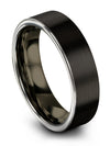 6mm Wedding Rings Tungsten Couples Wedding Ring Custom Black Band Guys Set - Charming Jewelers