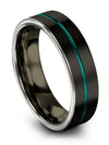 Girlfriend and Husband Black Wedding Band Sets Tungsten Band for Woman&#39;s Custom - Charming Jewelers
