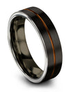 Groove Wedding Bands for Men&#39;s Black Plated Tungsten Band for Guys I Love You - Charming Jewelers