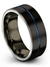 Wedding Bands Man and Mens Tungsten Couples Band Black