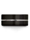 Guy Black Tungsten Wedding Bands Engravable Tungsten Bands for Men&#39;s Promise - Charming Jewelers