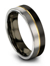 Black Jewelry Tungsten Carbide Bands Brushed Love Ring Black Girlfriend - Charming Jewelers