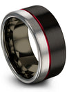 Simple Wedding Rings for Men&#39;s Wife and Her Wedding Rings Sets Tungsten Plain - Charming Jewelers