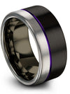 Wedding Band Guy and Men 10mm Tungsten Carbide Rings for Guy Promise Rings - Charming Jewelers