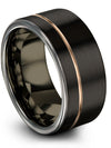 Black Tungsten Wedding Rings Sets Engagement Ring for Woman Tungsten Co-Worker - Charming Jewelers