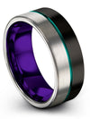 8mm Black Promise Rings Tungsten Wedding Bands for Woman Black Promise Bands - Charming Jewelers