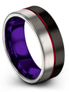 Band Wedding Ring Man Tungsten Band for Male 8mm Twentieth Bands Band - Charming Jewelers