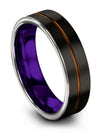 Black Her and Him Wedding Ring Tungsten Carbide Wedding Band 6mm Boyfriend - Charming Jewelers