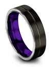 Unique Woman&#39;s Wedding Rings Tungsten Carbide for Man 6mm Bands Rings Black - Charming Jewelers