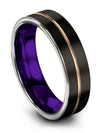 Wedding Rings for Guy Engravable Tungsten Black Rings Guy Engagement Mens Band - Charming Jewelers